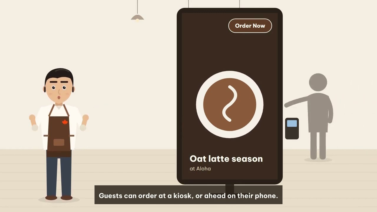The MagCoffee ordering kiosk at a café